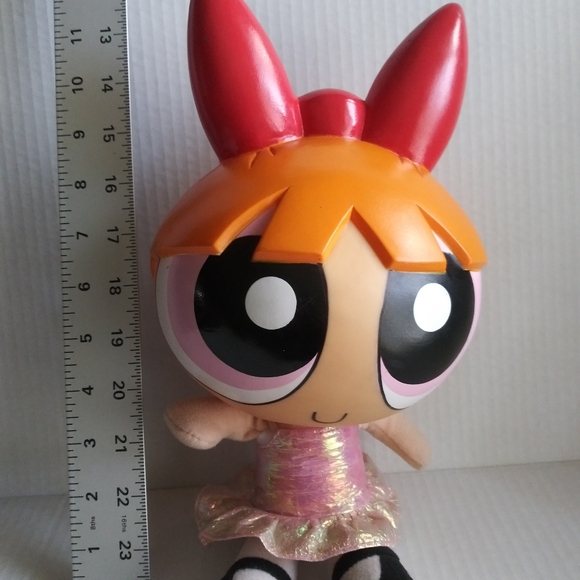 Power Puff Girls Blossom Doll Cartoon Network 12” plastic head and plush body - Picture 9 of 16